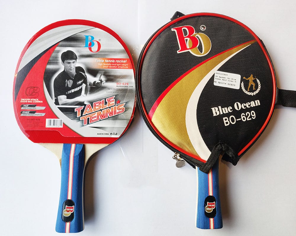 Blue Ocean Table Tennis Racket with Free Half Cover Tango Sports