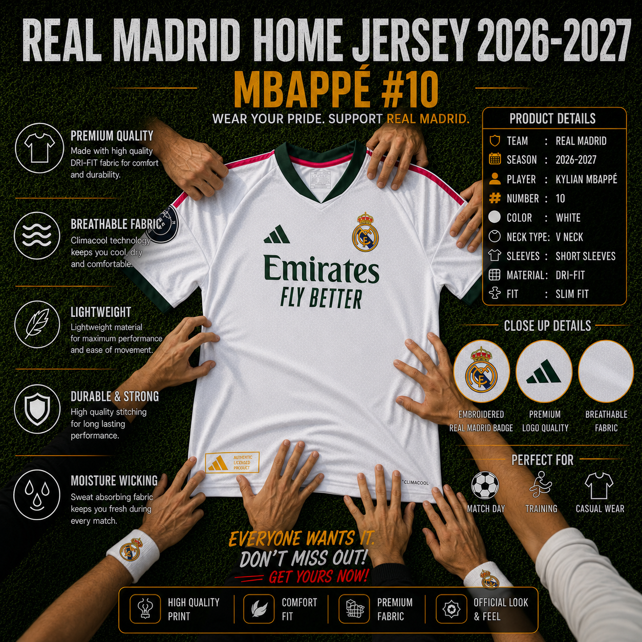 Real Madrid Home Jersey 2026–2027