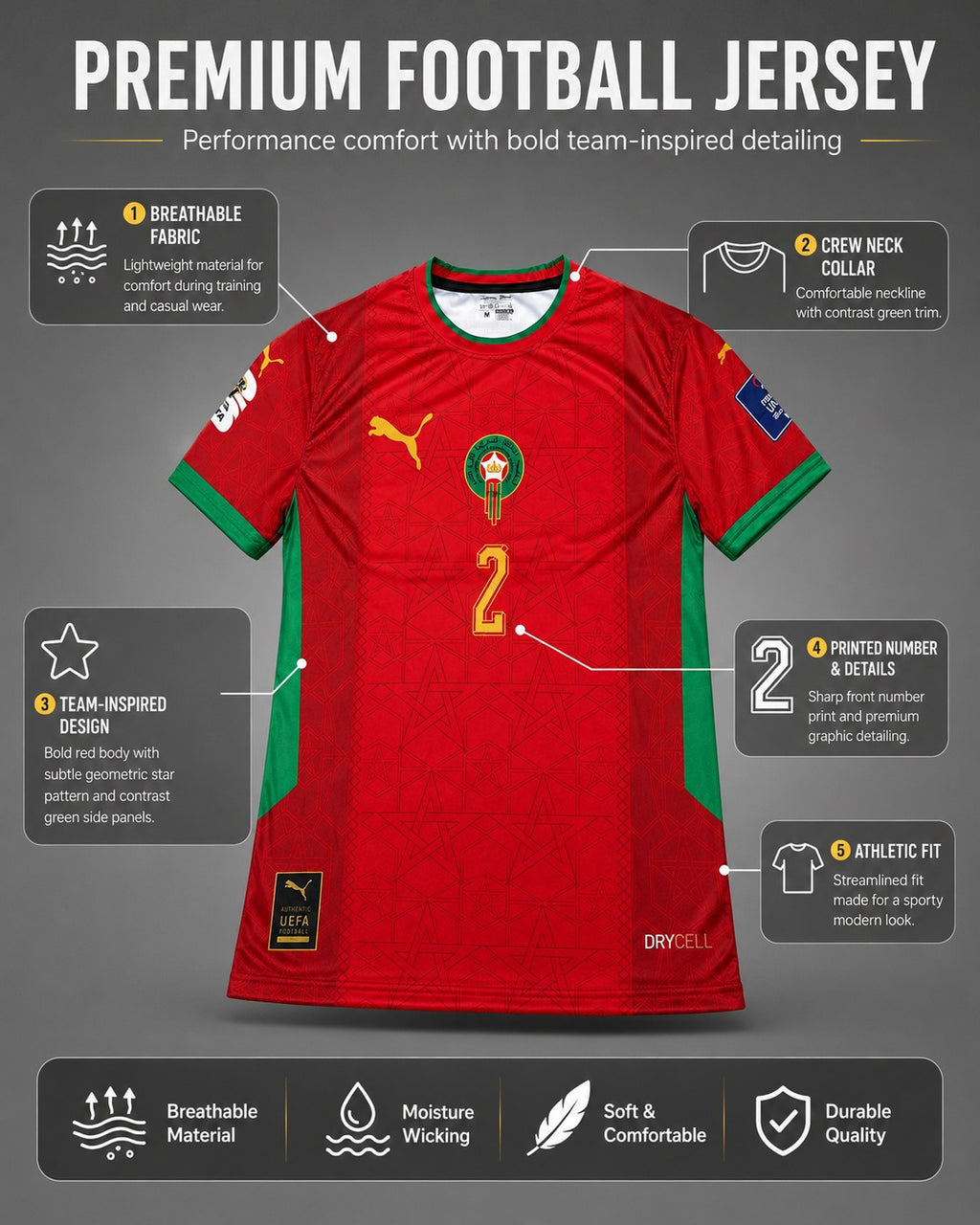 Morocco - World Cup Home Jersey