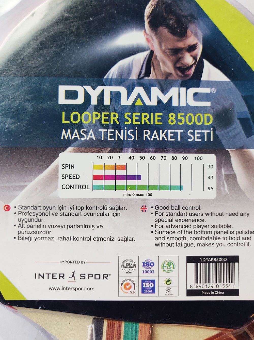 Table Tennis Rackets pack of 2 , Ping Pong Racket Pack with 3 Free Balls - Table tennis Tango Sports