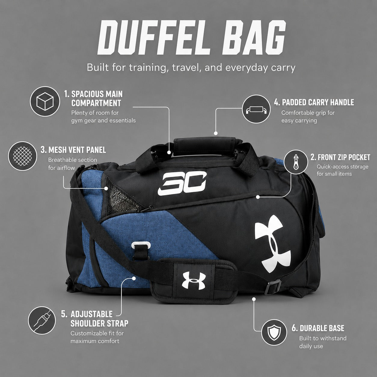 Under Armour Storm 3D Club Bag - Black/Blue