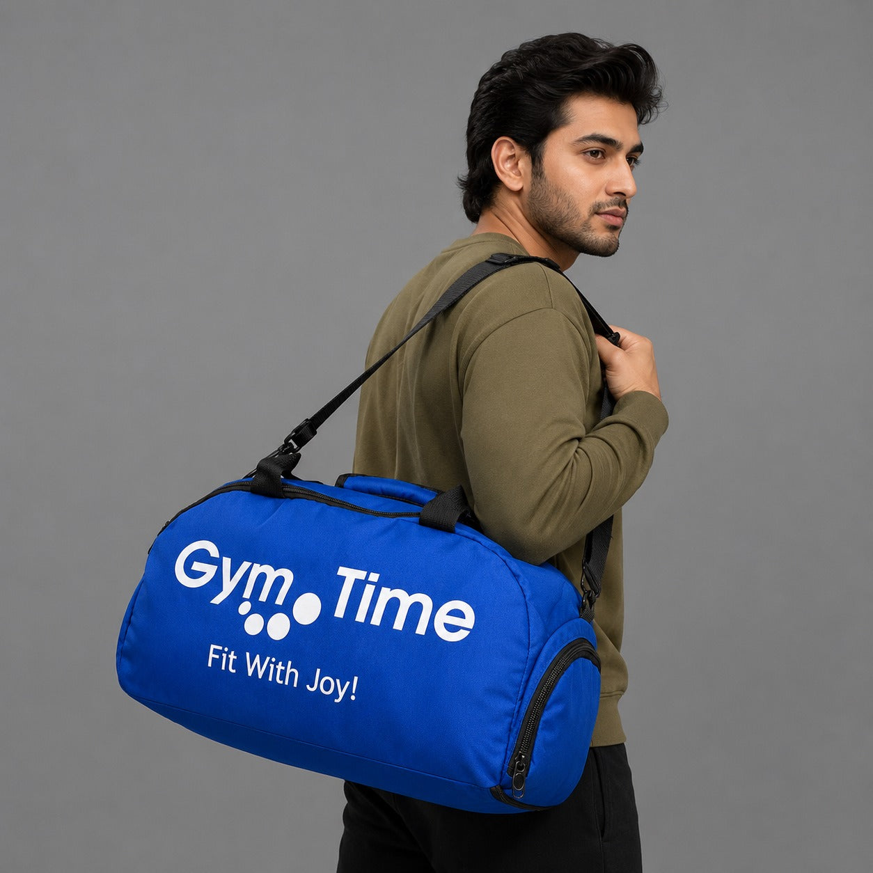 T60 Style 2 in 1 Sports and Travel Bag With Shoe Compartment - Blue