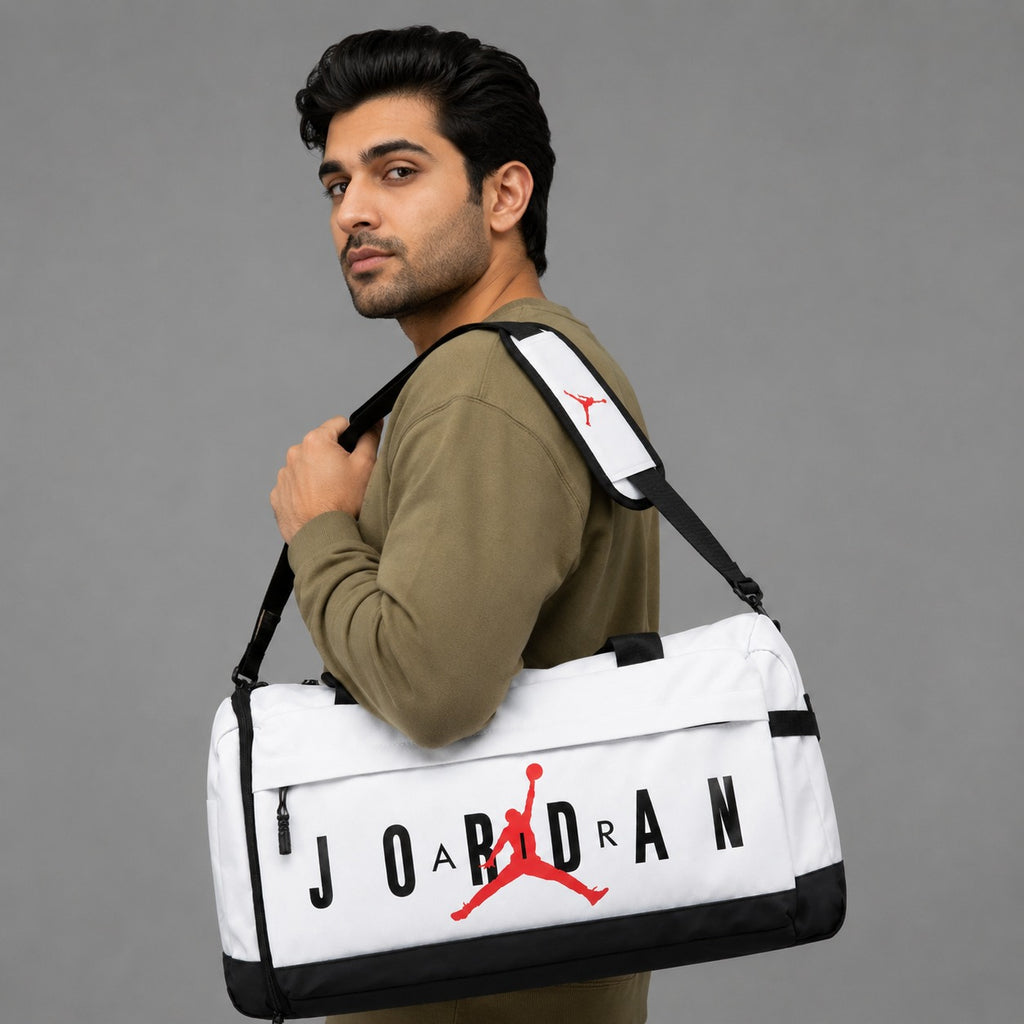 Nk Air Jordan Duffle Bag - White 22 Inches