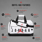 Nk Air Jordan Duffle Bag - White 22 Inches