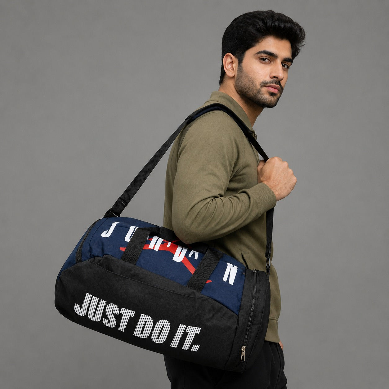 Jordan 2 in 1 Backpack & Duffel Bag - Blue n Black