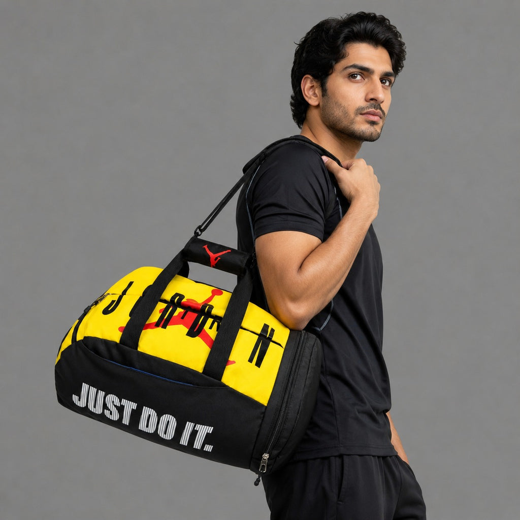 Jordan 2 in 1 Backpack & Duffel Bag - Yellow n Black
