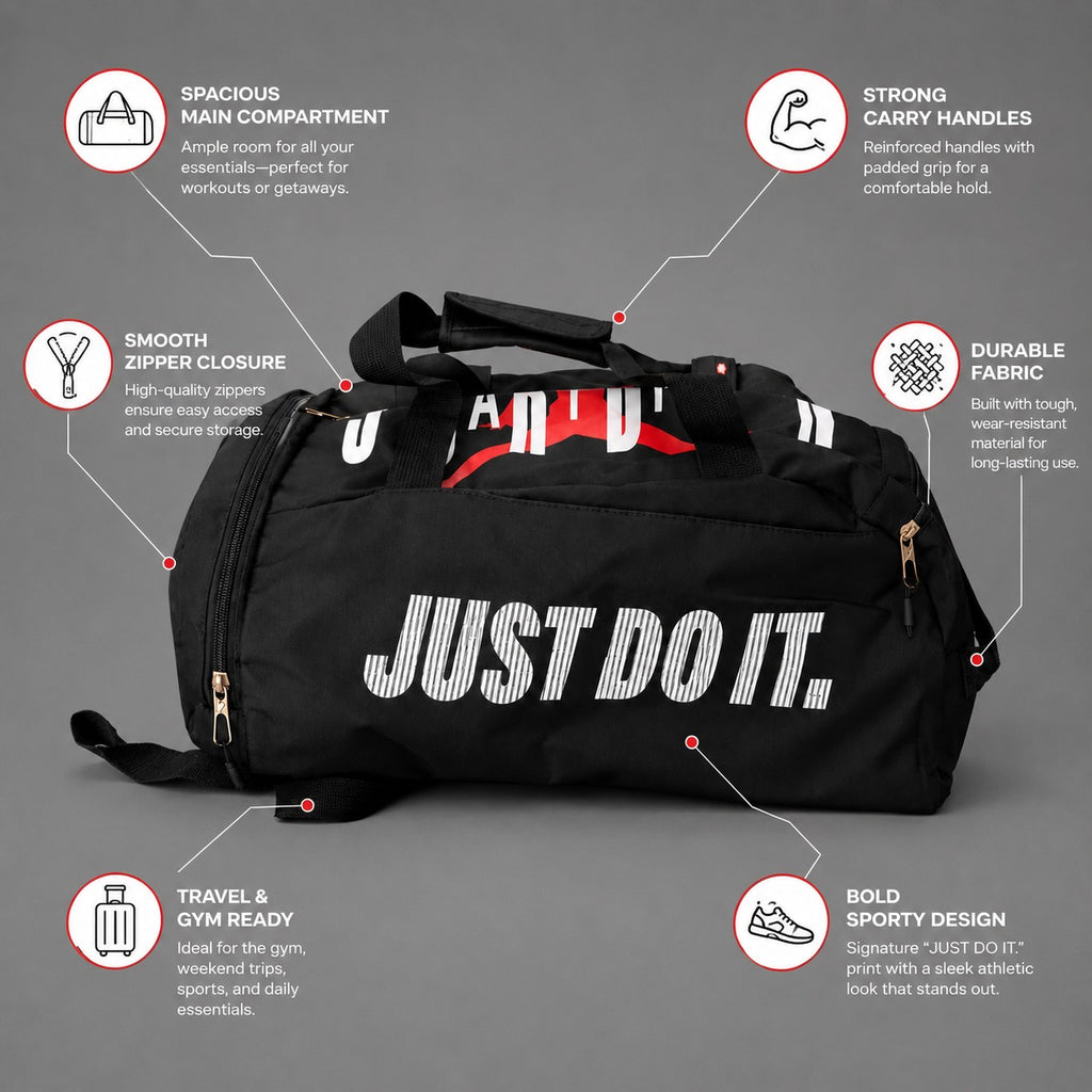 Jordan 2 in 1 Backpack & Duffel Bag - Black