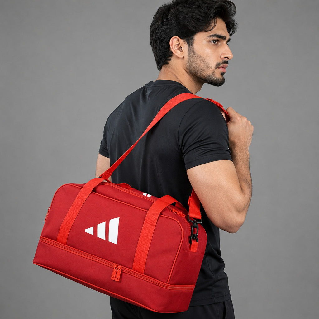 Ads Tiro League Duffle Bag With Shoe Compartment - Full Red
