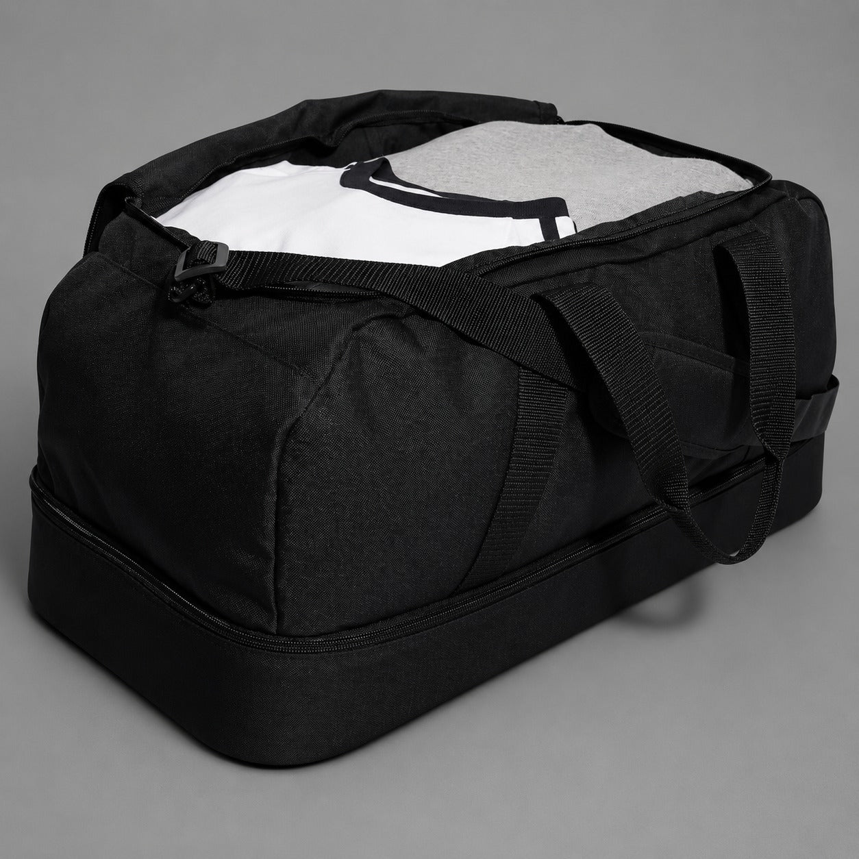 Ads Tiro League Duffel Bag With Shoe Compartment - Black
