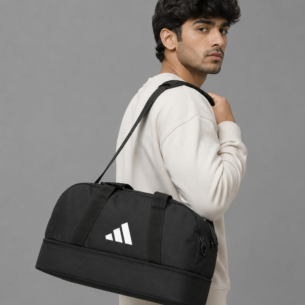 Ads Tiro League Duffel Bag With Shoe Compartment - Black