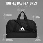 Ads Tiro League Duffel Bag With Shoe Compartment - Black