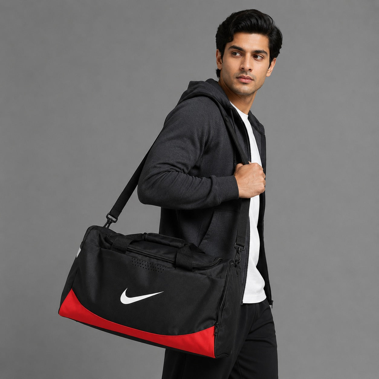 NK Sports Bag Brasilia Training Bag - Black & Red