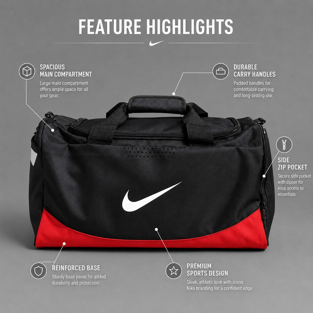 NK Sports Bag Brasilia Training Bag - Black & Red
