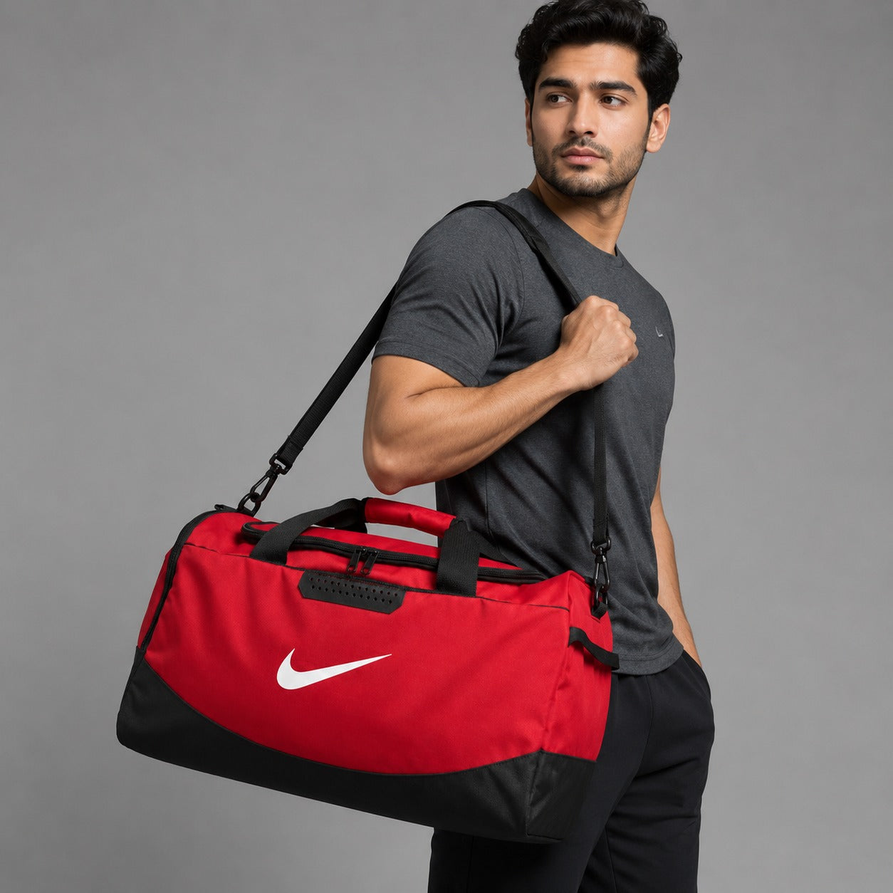 NK Sports Bag Brasilia Training Bag - Red & Black