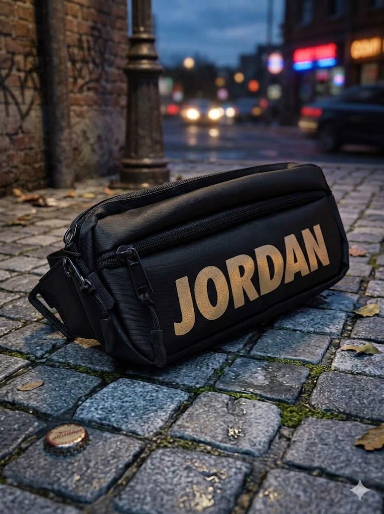 Jordan Waist & Cross Body Bag - Blue and Black