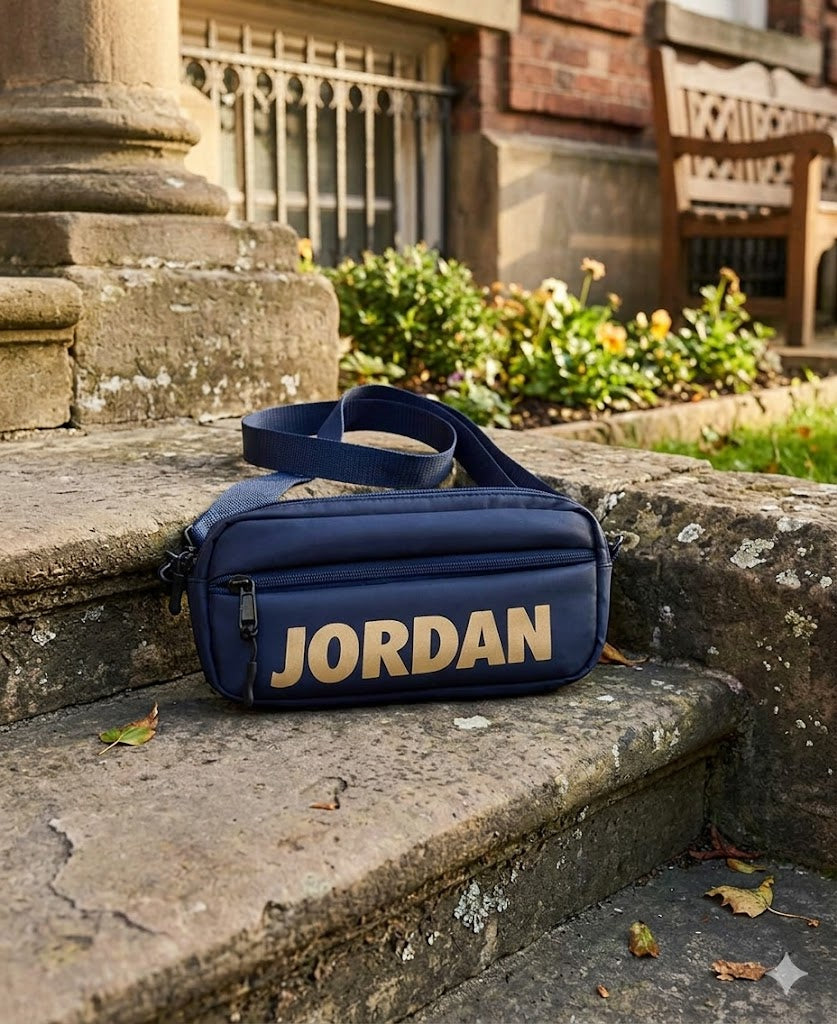 Jordan Waist & Cross Body Bag - Blue and Black